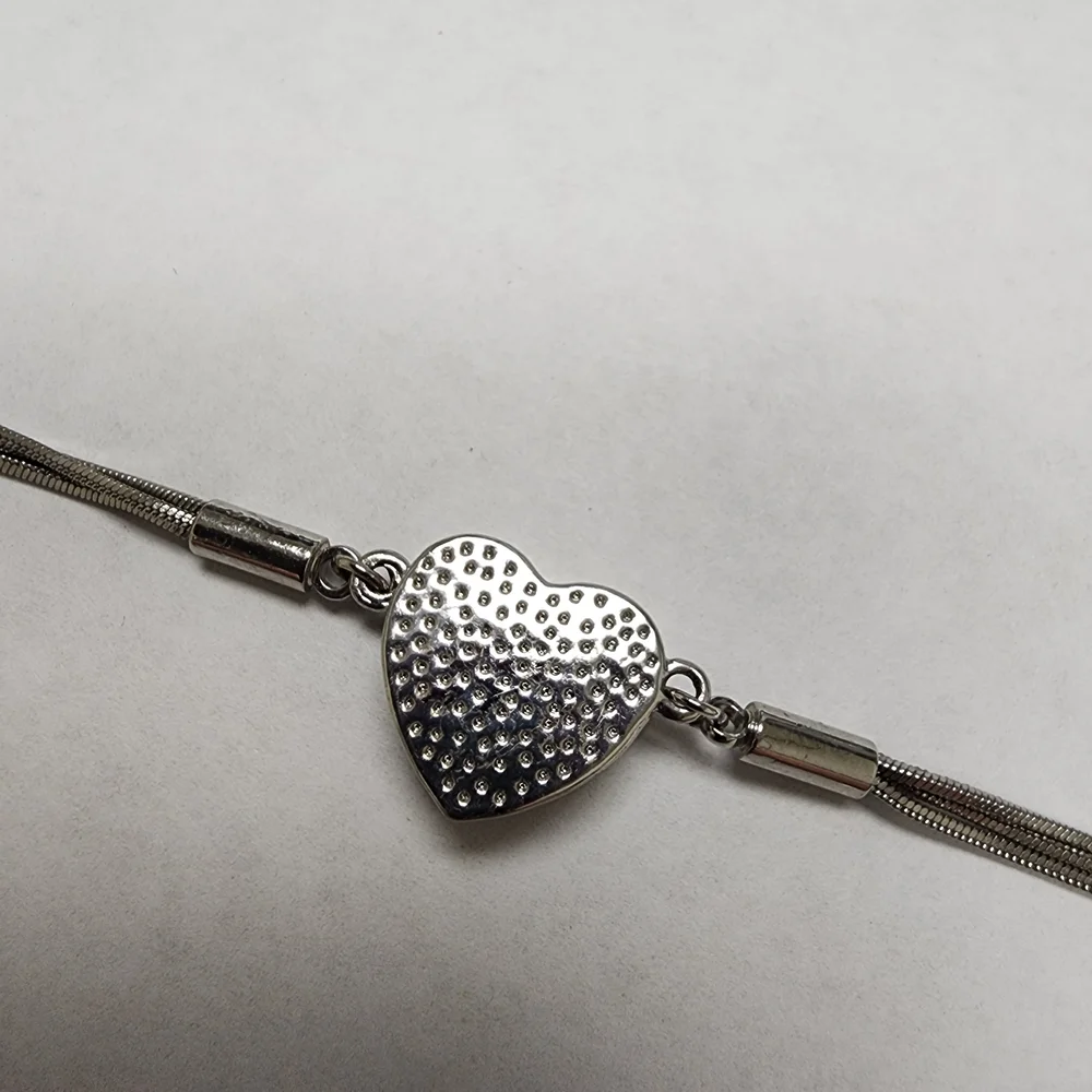 Elegant Silver Heart Necklace